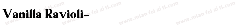 Vanilla Ravioli字体转换